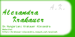 alexandra krakauer business card